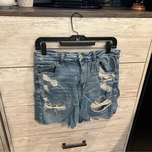 American Eagle denim cut offs shorts next level stretch size 12